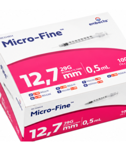 Embecta (BD) Micro-Fine+ 0.5ml Insulin Needles with Syringes 29G x 12.7mm – 324824