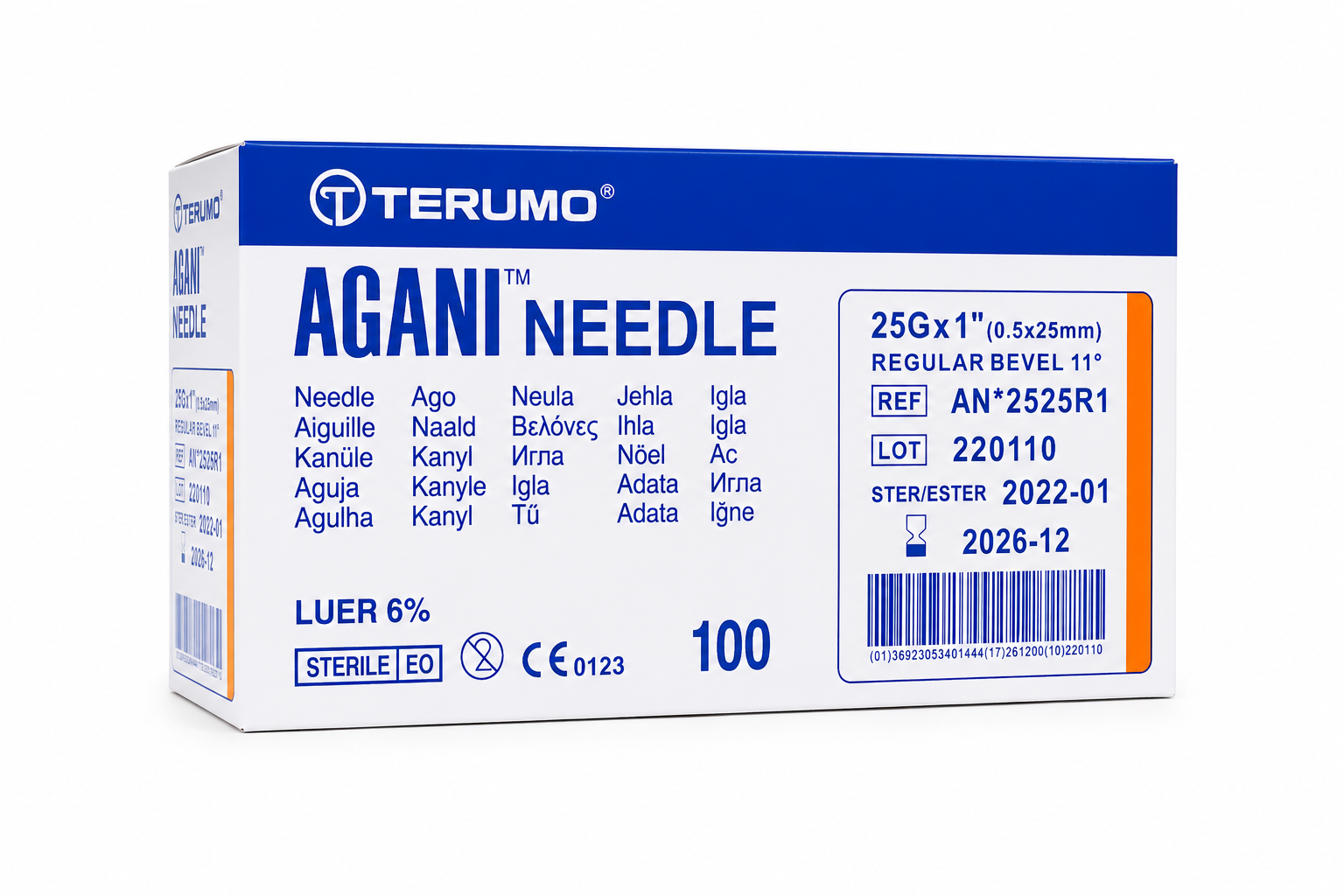 Orange Hypodermic Needles 25G x 25mm – AN*2525R1 (Short Dated Clearance)
