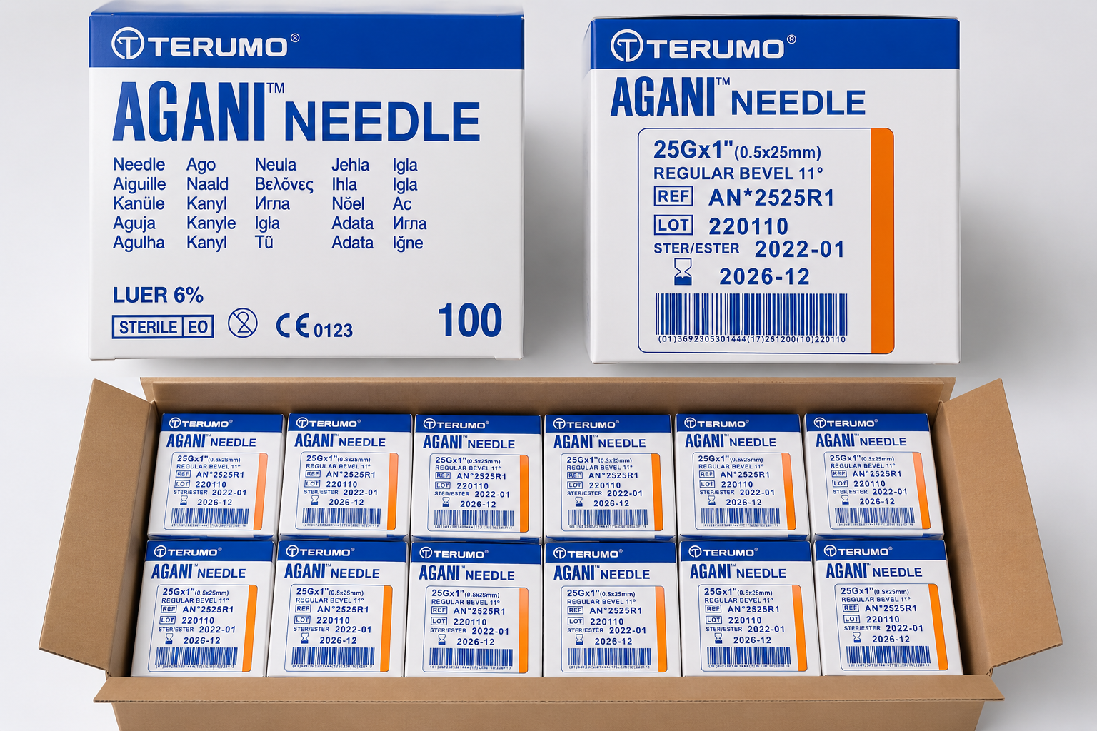 Orange Hypodermic Needles 25G x 25mm – AN*2525R1 (Short Dated Clearance) - Image 2