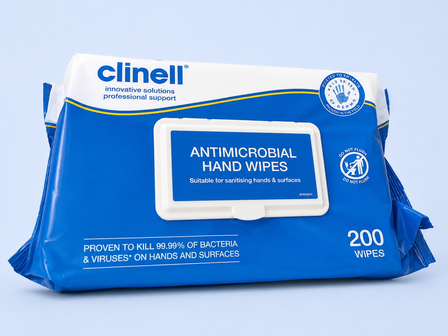 Clinell Antibacterial Hand Wipes – Tub of 200 CAHW200