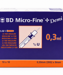 BD (Embecta) 0.3ml U100 Insulin Needles with Syringes 30G x 8mm – 324826