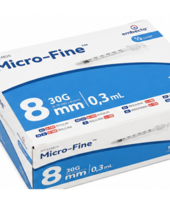 Embecta (BD) 0.3ml U100 Insulin Needles with Syringes 30G x 8mm – 324826