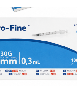 Alternative view of Embecta (BD) 0.3ml U100 Insulin Needles with Syringes 30G x 8mm – 324826