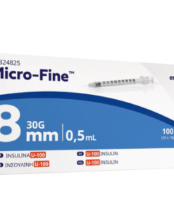 Embecta (BD) 0.5ml U100 Insulin Needles with Syringes 30G x 8mm – 324825